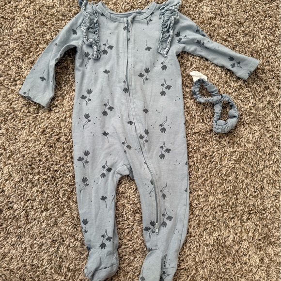 Jessica Simpson Gray Floral Kids One Piece - Picture 1 of 1